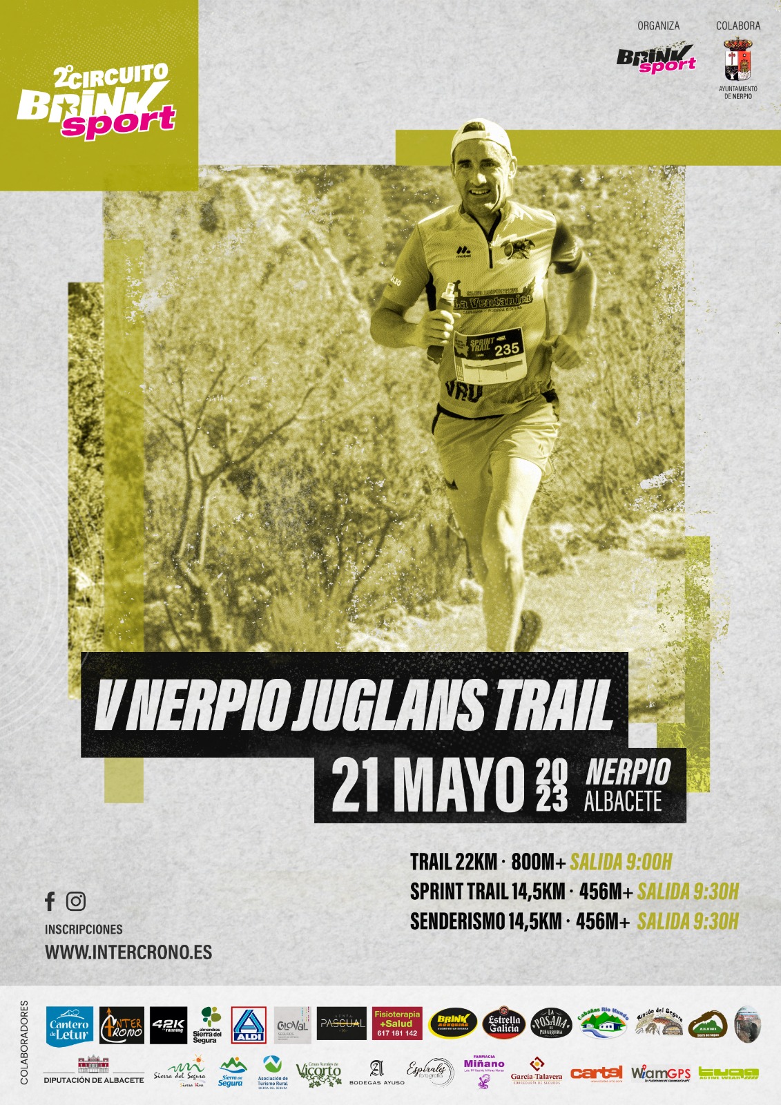 Cartel de V Nerpio Juglans Trails 2023