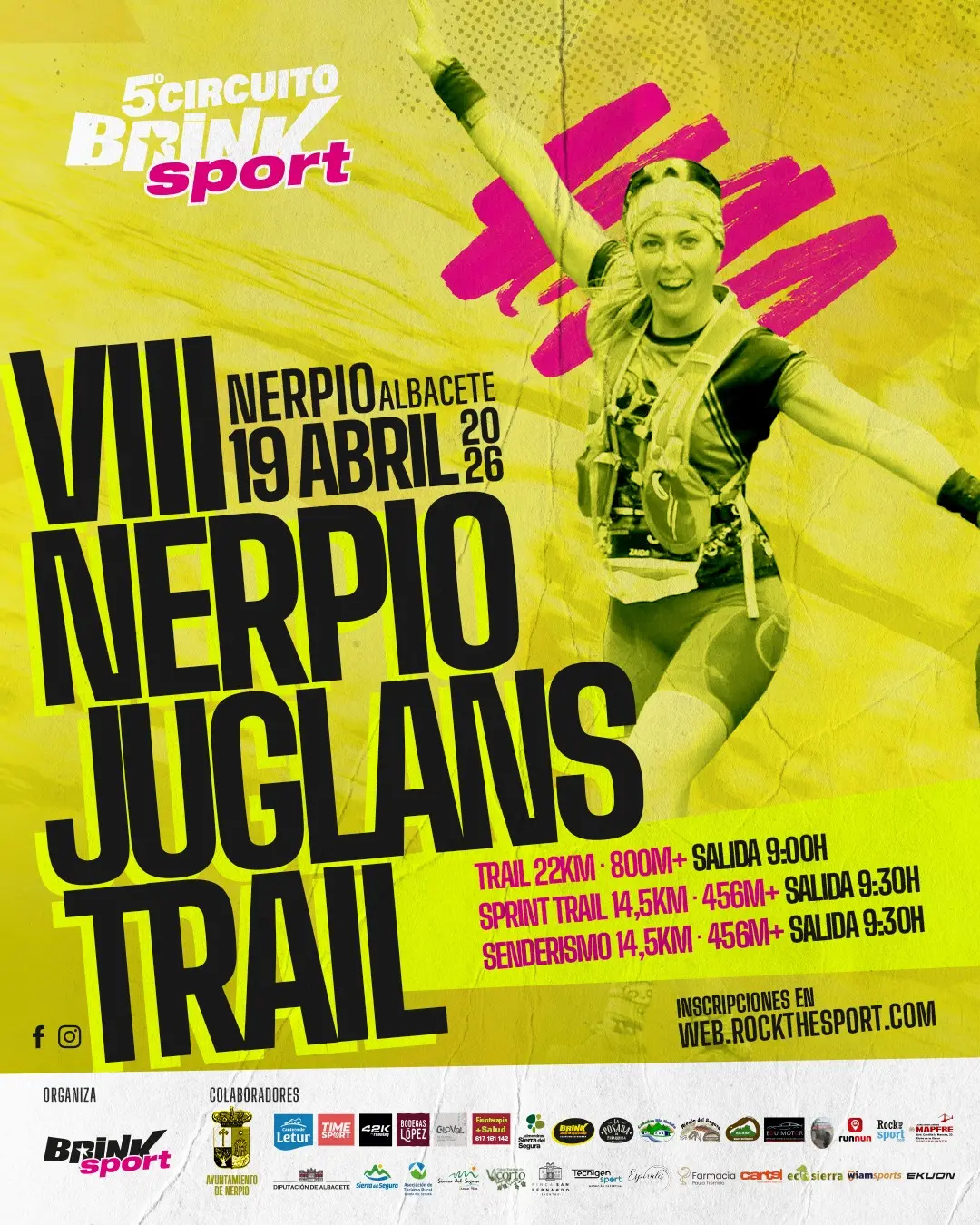 Cartel publicitario del evento VIII Nerpio Juglans Trails 2026